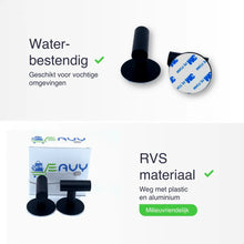 Lade das Bild in den Galerie-Viewer, EAVY 2 stuks Zelfklevende Handdoekhaakjes - Handdoekhouders - Plakhaakjes - Zwart