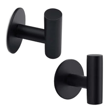 Lade das Bild in den Galerie-Viewer, EAVY 2 stuks Zelfklevende Handdoekhaakjes - Handdoekhouders - Plakhaakjes - Zwart