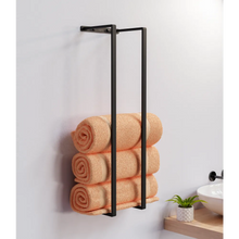 Lade das Bild in den Galerie-Viewer, EAVY Handdoekenrek - 90x25x20 - Handdoekrek Mat Zwart - RVS