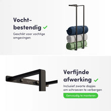 Lade das Bild in den Galerie-Viewer, EAVY Handdoekenrek - 90x25x20 - Handdoekrek Mat Zwart - RVS