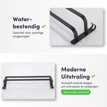 Lade das Bild in den Galerie-Viewer, EAVY Handdoekenrek Badkamer - 60 cm breed - 2 stangen - Zwart