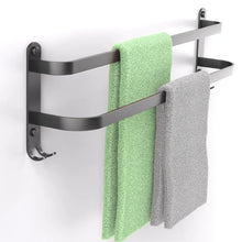 Lade das Bild in den Galerie-Viewer, EAVY Handdoekenrek Badkamer - 60 cm breed - 2 stangen - Zwart