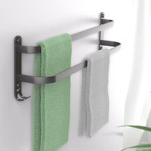 Lade das Bild in den Galerie-Viewer, EAVY Handdoekenrek Badkamer - 60 cm breed - 2 stangen - Zwart