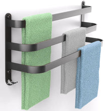 Lade das Bild in den Galerie-Viewer, EAVY Handdoekenrek Badkamer - 60 cm breed - 3 stangen - Zwart