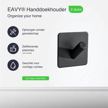 Lade das Bild in den Galerie-Viewer, EAVY Handdoekhaakjes Zelfklevend - Set van 2 Handdoek Haakjes