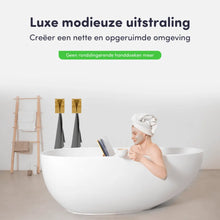 Lade das Bild in den Galerie-Viewer, EAVY Handdoekhouders 2 stuks - Zelfklevend - Goud - RVS - Handdoek Klem - Handdoek Haak