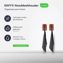 Lade das Bild in den Galerie-Viewer, EAVY Handdoekhouders 2 stuks - Zelfklevend - Rose - RVS - Handdoek Klem - Handdoek Haak