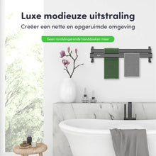 Lade das Bild in den Galerie-Viewer, EAVY Handdoekrek Zwart 60 cm breed