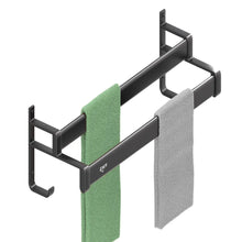 Lade das Bild in den Galerie-Viewer, EAVY Handdoekrek Zwart 60 cm breed
