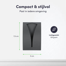 Lade das Bild in den Galerie-Viewer, EAVY Set van 2 Zelfklevende Handdoekhaakjes - Mat Zwart - RVS