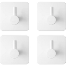 Lade das Bild in den Galerie-Viewer, EAVY - Set van 4 Zelfklevende handdoekhaakjes RVS - plakhaak - WIT