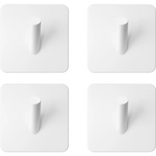 Lade das Bild in den Galerie-Viewer, EAVY - Set van 4 Zelfklevende handdoekhaakjes RVS - plakhaak - WIT