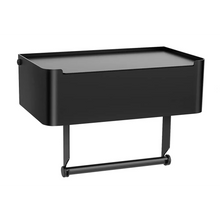 Lade das Bild in den Galerie-Viewer, EAVY Toiletrolhouder Zwart met Plankje en Bakje