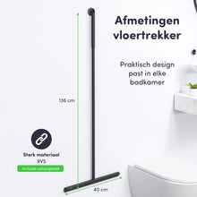 Lade das Bild in den Galerie-Viewer, EAVY Vloerwisser RVS - 135 cm - Vloertrekker met Steel - Vloerwisser Badkamer