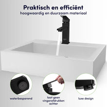 Lade das Bild in den Galerie-Viewer, EAVY Wastafelkraan - Badkamer - Zwart - Inclusief Aansluit slangen