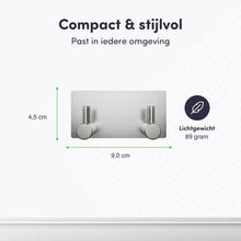 Lade das Bild in den Galerie-Viewer, EAVY - Zelfklevende handdoekhaakjes RVS