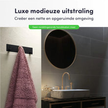 Lade das Bild in den Galerie-Viewer, EAVY - Zelfklevende handdoekhaakjes RVS - handdoekhouder - wandhaak - plakhaak - Zwart