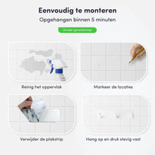 Lade das Bild in den Galerie-Viewer, EAVY - Zelfklevende handdoekhaakjes RVS - handdoekhouder - wandhaak - plakhaak - Wit