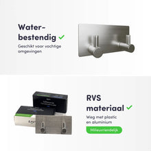 Lade das Bild in den Galerie-Viewer, EAVY - Zelfklevende handdoekhaakjes RVS