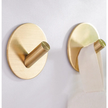 Lade das Bild in den Galerie-Viewer, EAVY Zelfklevende Handdoekhaakjes – Set van 2 Handdoekhouders - Goud - RVS
