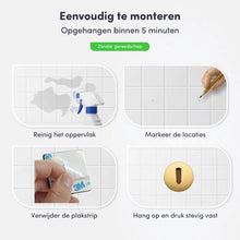 Lade das Bild in den Galerie-Viewer, EAVY Zelfklevende Handdoekhaakjes – Set van 2 Handdoekhouders - Goud - RVS