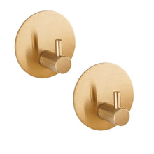 Lade das Bild in den Galerie-Viewer, EAVY Zelfklevende Handdoekhaakjes – Set van 2 Handdoekhouders - Goud - RVS