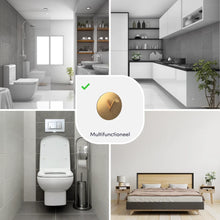 Lade das Bild in den Galerie-Viewer, EAVY Zelfklevende Handdoekhaakjes – Set van 2 Handdoekhouders - Goud - RVS