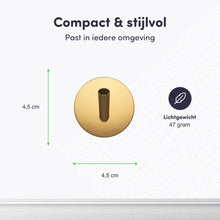 Lade das Bild in den Galerie-Viewer, EAVY Zelfklevende Handdoekhaakjes – Set van 2 Handdoekhouders - Goud - RVS