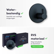 Lade das Bild in den Galerie-Viewer, EAVY Zelfklevende Handdoekhaakjes – Set van 2 Handdoekhouders - RVS