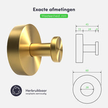 Lade das Bild in den Galerie-Viewer, EAVY Wandhaak Set - Goud 2 stuks