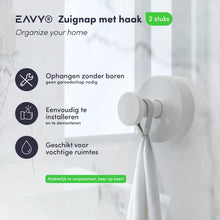 Lade das Bild in den Galerie-Viewer, EAVY Wandhaak Set - Wit 2 stuks