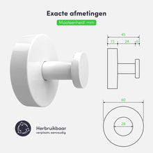 Lade das Bild in den Galerie-Viewer, EAVY Wandhaak Set - Wit 2 stuks