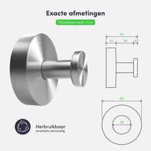 Lade das Bild in den Galerie-Viewer, EAVY Wandhaak Set - Zilver 2 stuks