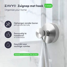 Lade das Bild in den Galerie-Viewer, EAVY Wandhaak Set - Zilver 2 stuks