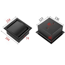 Lade das Bild in den Galerie-Viewer, Zwarte inbouw toiletrolhouder voor in de muur