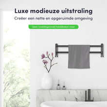 Lade das Bild in den Galerie-Viewer, EAVY Handdoekenrek Badkamer - 60 cm breed - 2 stangen - Zwart
