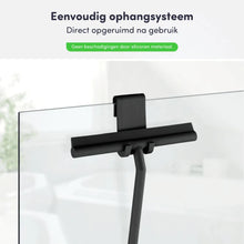 Lade das Bild in den Galerie-Viewer, EAVY Luxe Douchewisser met Ophanghaak – Raamwisser - Trekker - Siliconen – Zwart
