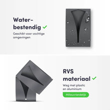 Lade das Bild in den Galerie-Viewer, EAVY Set van 2 Zelfklevende Handdoekhaakjes - Mat Zwart - RVS
