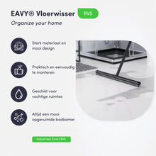 Lade das Bild in den Galerie-Viewer, EAVY Vloerwisser RVS - 135 cm - Vloertrekker met Steel - Vloerwisser Badkamer
