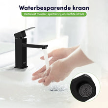 Lade das Bild in den Galerie-Viewer, EAVY Wastafelkraan - Badkamer - Zwart - Inclusief Aansluit slangen
