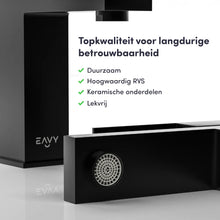 Lade das Bild in den Galerie-Viewer, EAVY Wastafelkraan - Badkamer - Zwart - Inclusief Aansluit slangen
