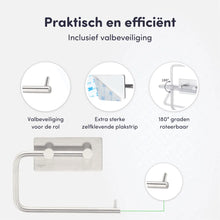 Lade das Bild in den Galerie-Viewer, EAVY WC rolhouder Zonder Boren - Zelfklevend - RVS Toiletrolhouder RVS Zilver
