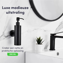 Lade das Bild in den Galerie-Viewer, EAVY - Zeeppompje - Zeepdispenser Wandmontage - Zwart - Hangend - RVS
