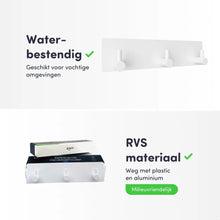 Lade das Bild in den Galerie-Viewer, EAVY - Zelfklevende handdoekhaakjes RVS - handdoekhouder - wandhaak - plakhaak - Wit
