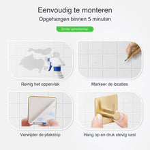 Lade das Bild in den Galerie-Viewer, EAVY Zelfklevende Handdoekhaakjes – Set van 2 Handdoekhouders - Goud - RVS
