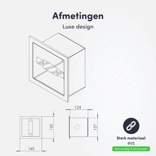 Lade das Bild in den Galerie-Viewer, Toiletrolhouder Inbouw Zwart RVS

