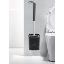Lade das Bild in den Galerie-Viewer, WC Borstel met Houder - Hygiënische Toiletborstelhouder Siliconen - Zwart - Vierkant
