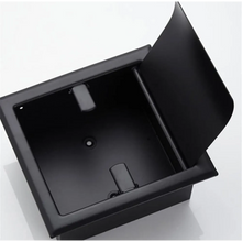 Lade das Bild in den Galerie-Viewer, Zwarte inbouw toiletrolhouder voor in de muur
